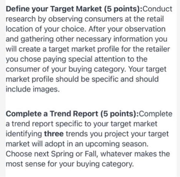 please answer step by step Target Market,