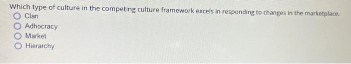 Which type of culture in the competing culture