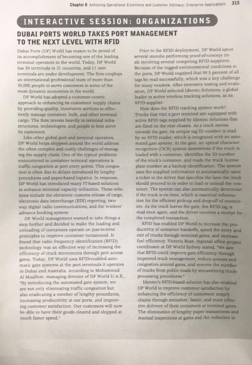 Read the Case Study and Answer the Following