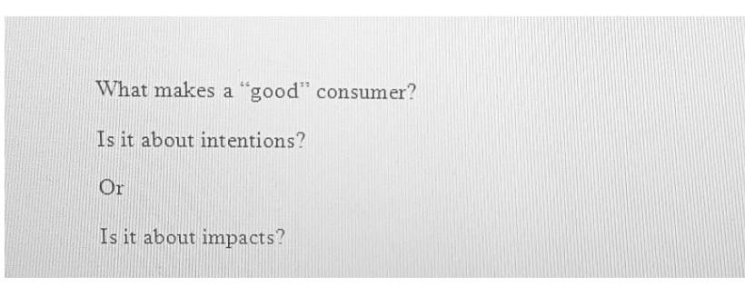 What makes a "good" consumer? Is it about