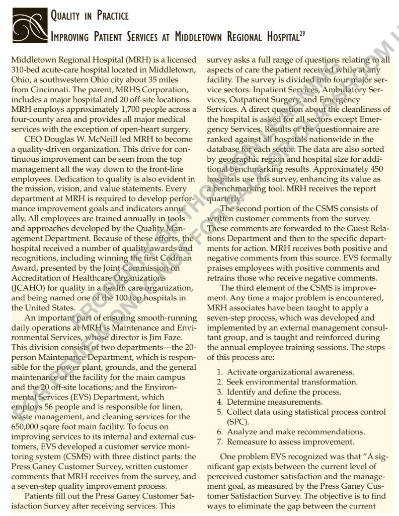 Question 4 and 5 please QUALITY IN PRACTICE