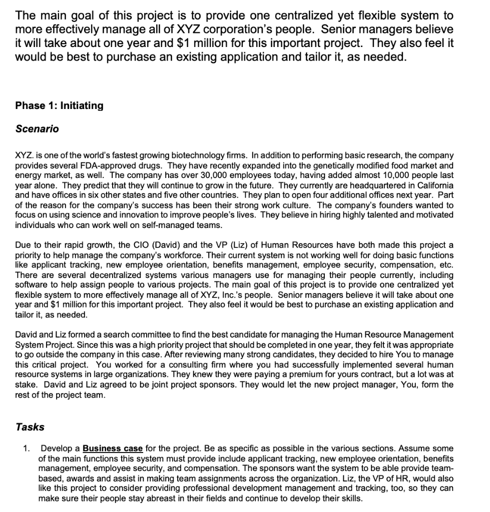 Create a Risk log for the project. Include at