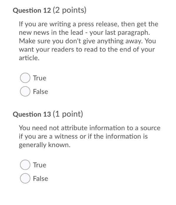 journalism please answer and explain why Question
