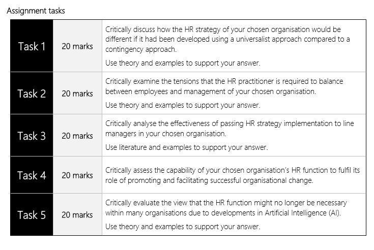 Assignment tasks Task 1 20 marks Task 2