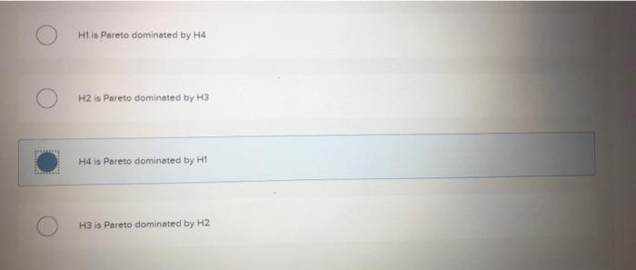 You are considering four hotels that differ from