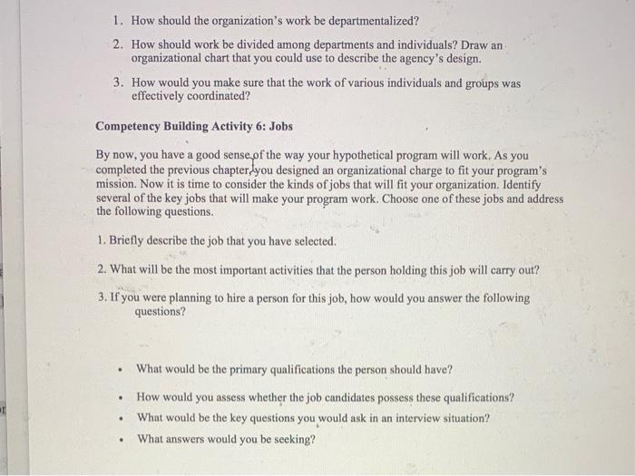 I'm in Organization and Administration Human