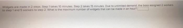 Widgets are made in 2 steps Step 1 takes 10