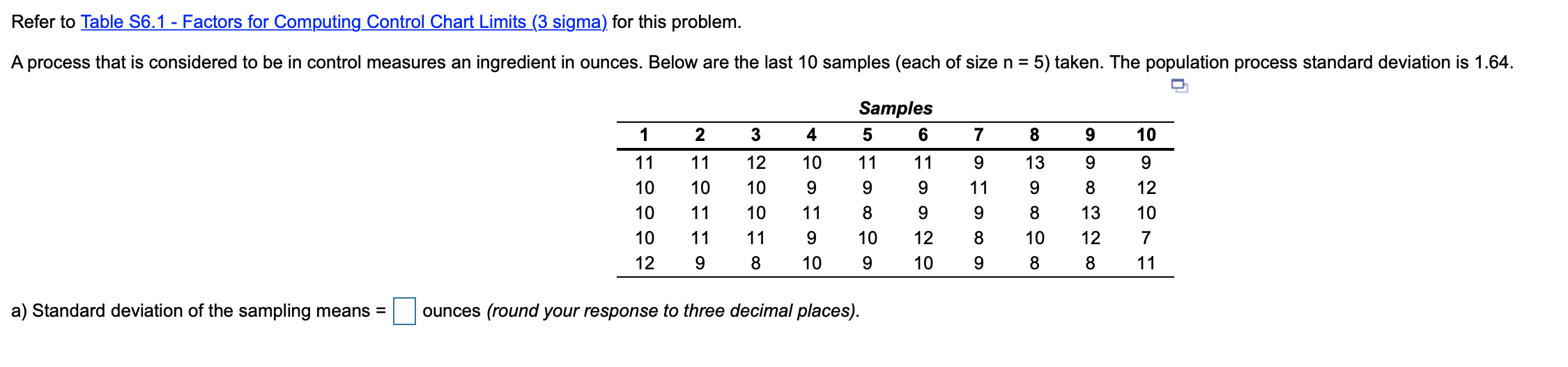 I need the standard deviation, and upper and