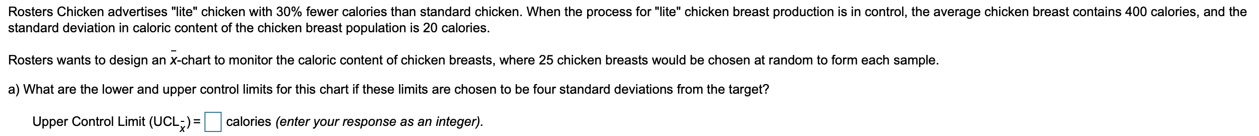 I need the upper and lower control limits!