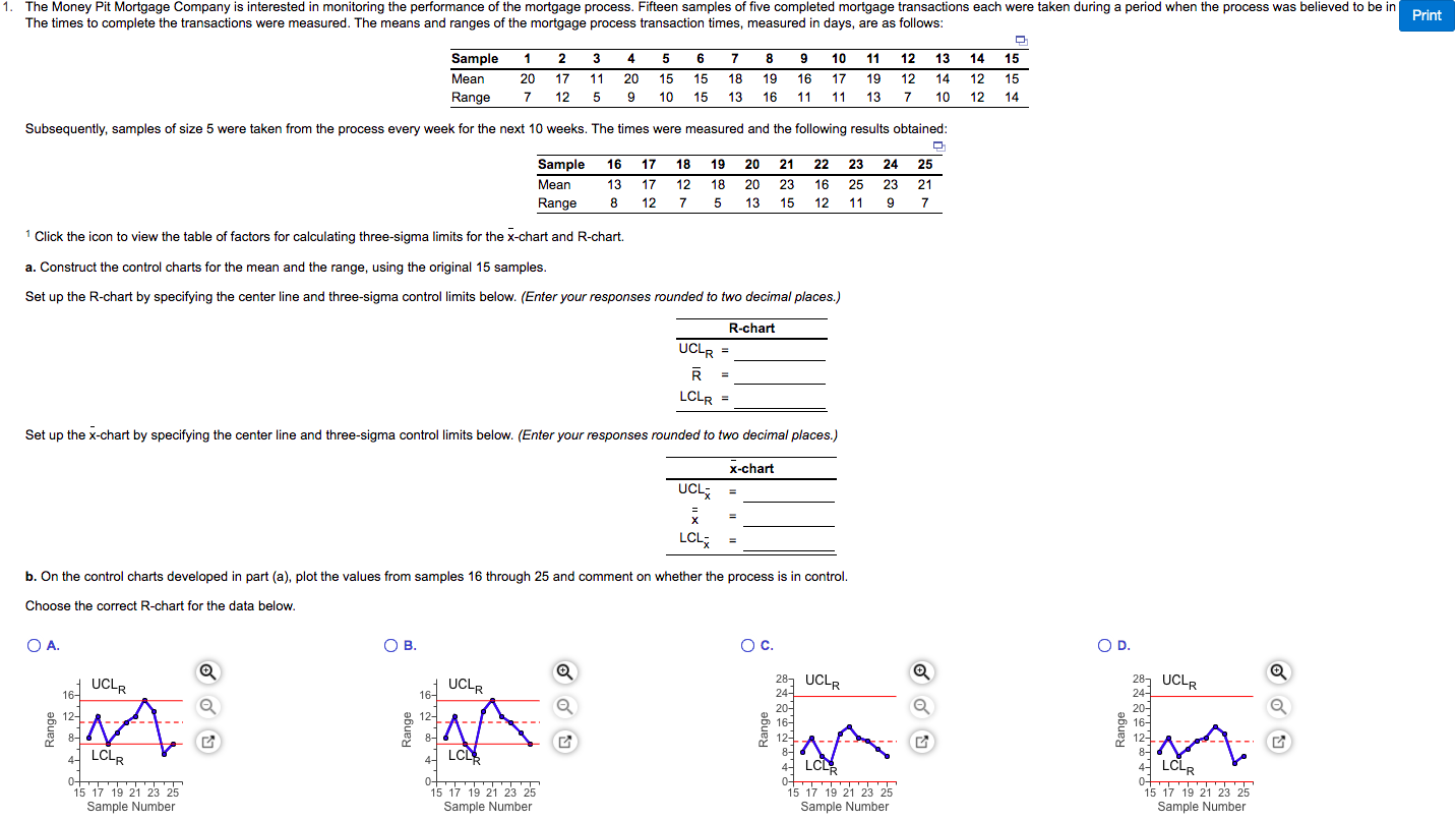 1. The Money Pit Mortgage Company is interested