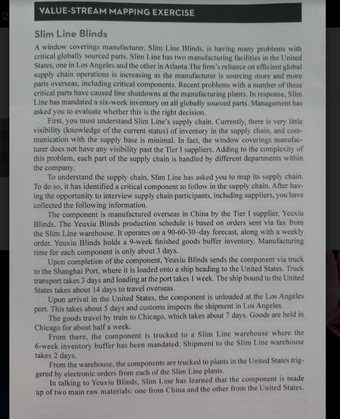 Need help creating a value stream map of the