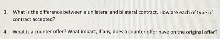3. What is the difference between a unilateral