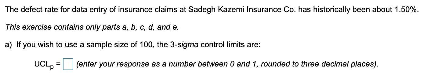 I need the upper and lower control The defect