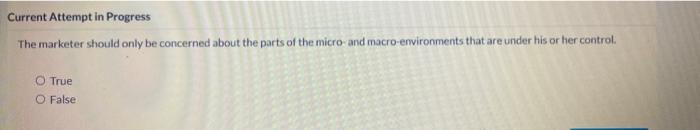 Current Attempt in Progress The marketer should