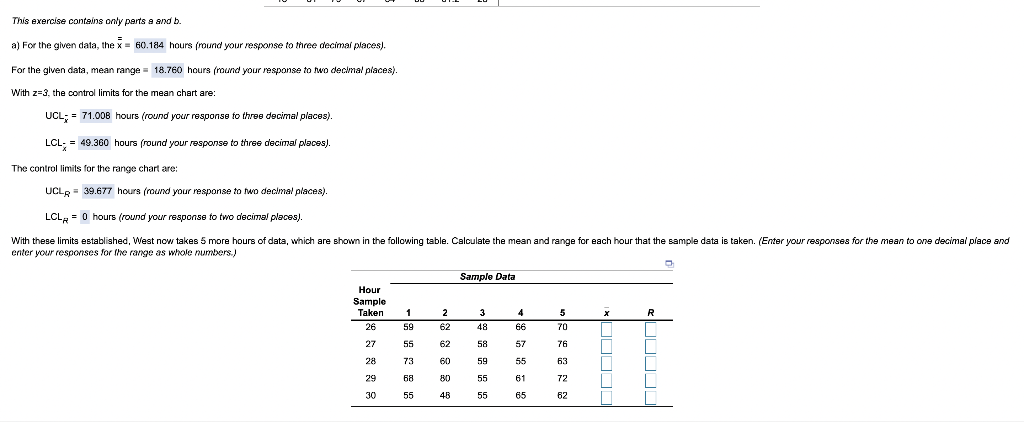 This exercise contains only perts a and b. a) For