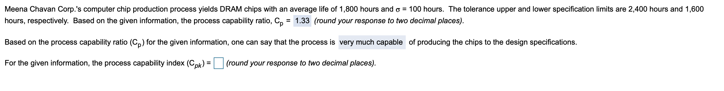 Meena Chavan Corp.'s computer chip production