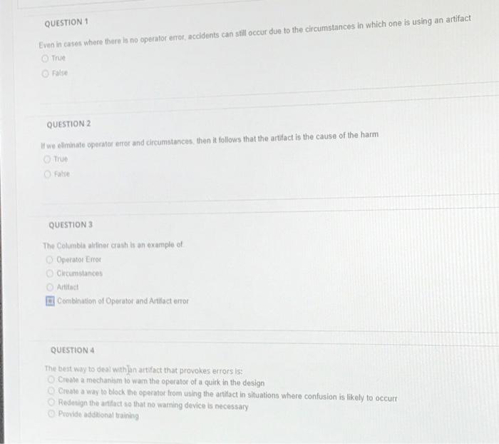 QUESTION 1 Even in cases where there is no