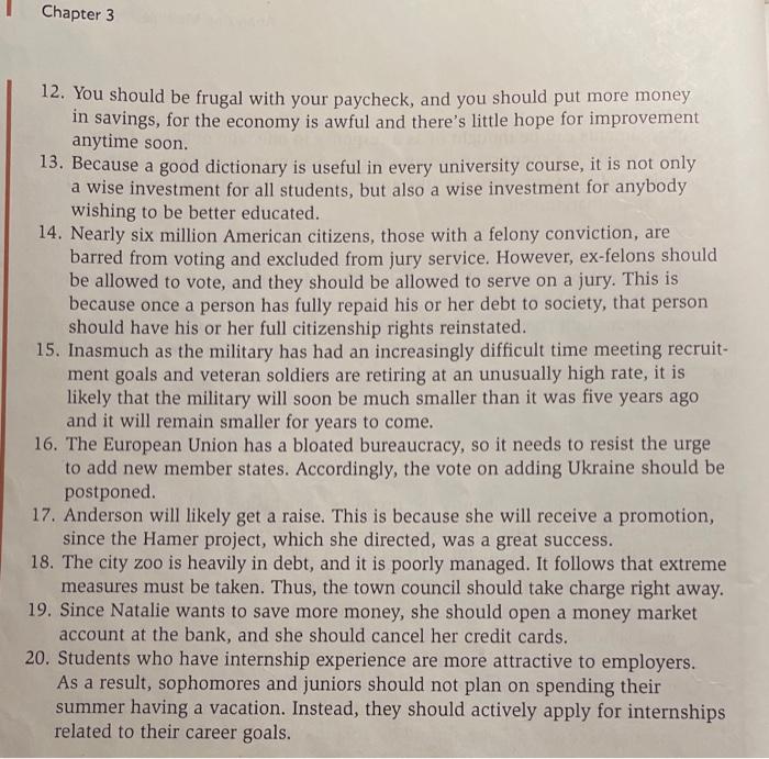 just 5,7,13,14,& 20 please EXERCISE 3.18 Using a