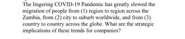 The lingering COVID-19 Pandemic has greatly