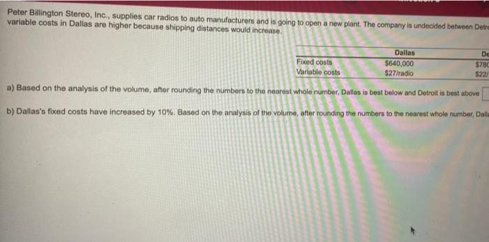 De Peter Billington Stereo, Inc., supplies car