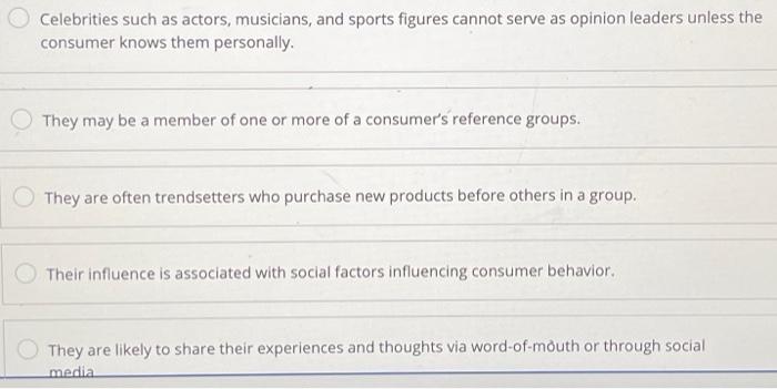 Opinion leaders play an important role as