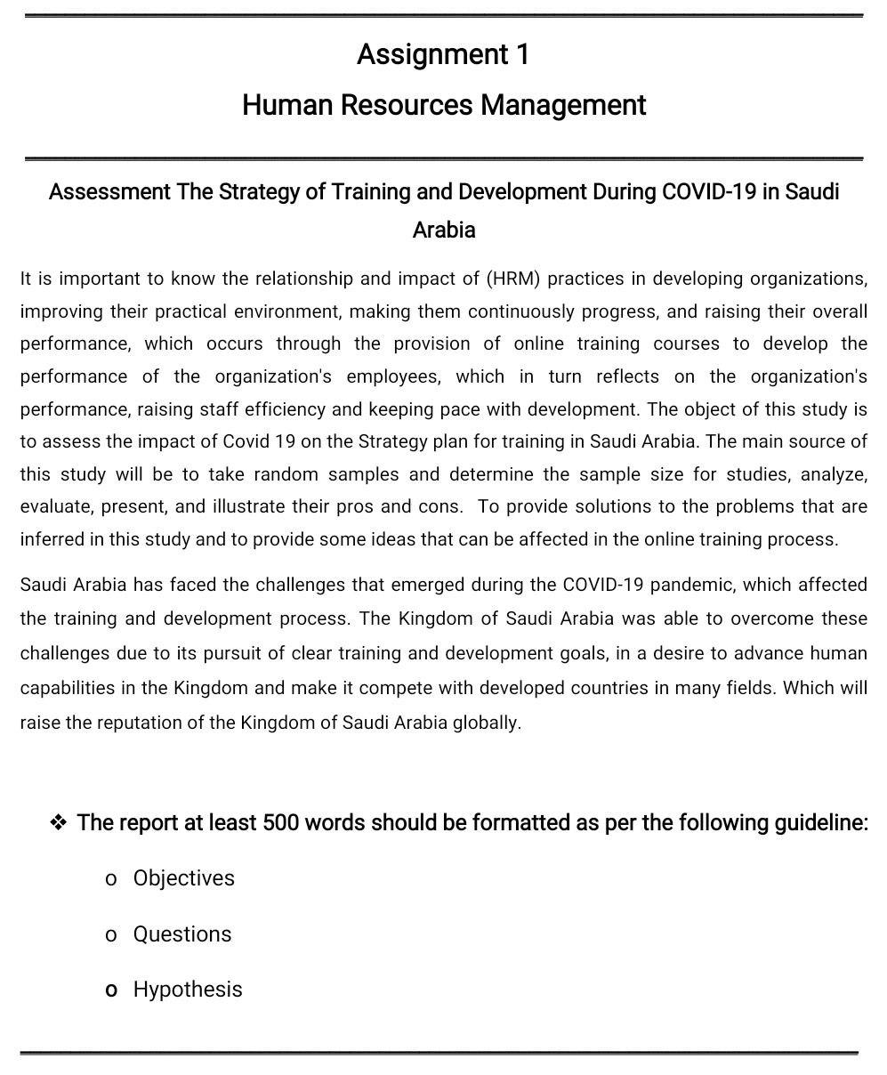 I need the answer as soon as possible Assignment