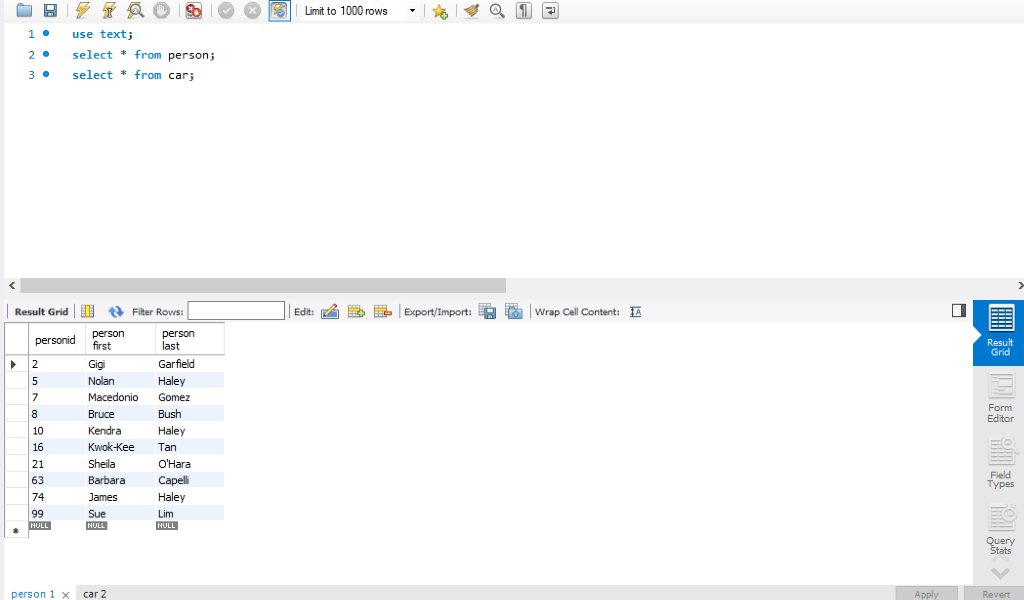 Please create the queries to answer the following