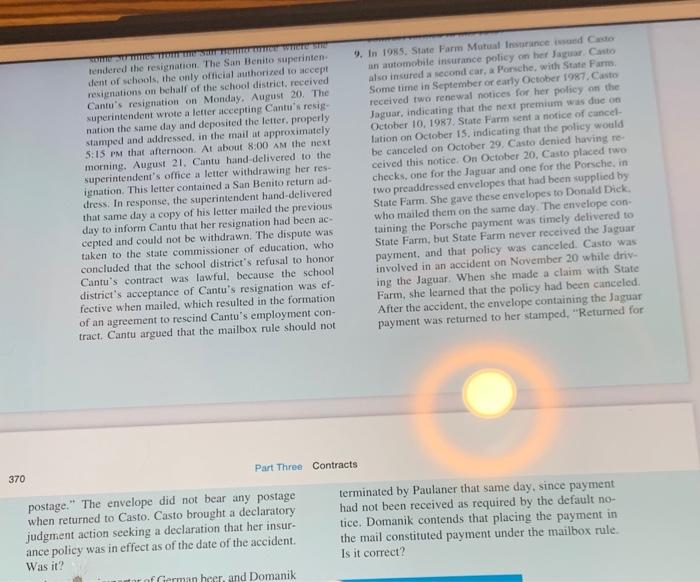 please answer only Question 9 by first