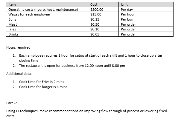 Case 3: Products and Process Part A Your local