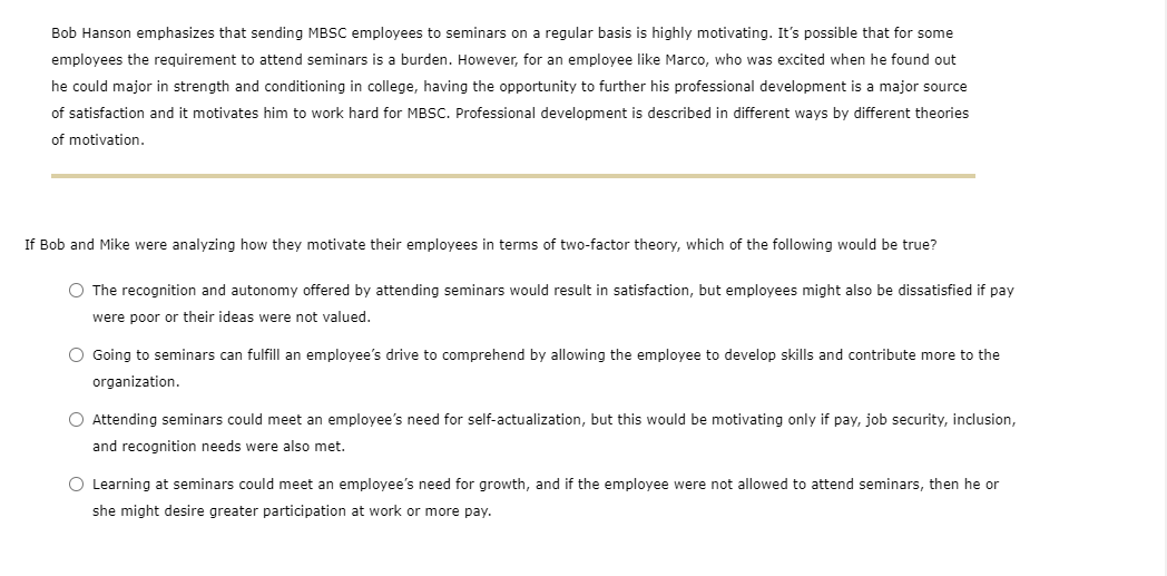 Bob Hanson emphasizes that sending MBSC employees