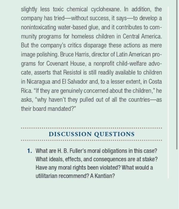 Please only answer Question #1 and The first part