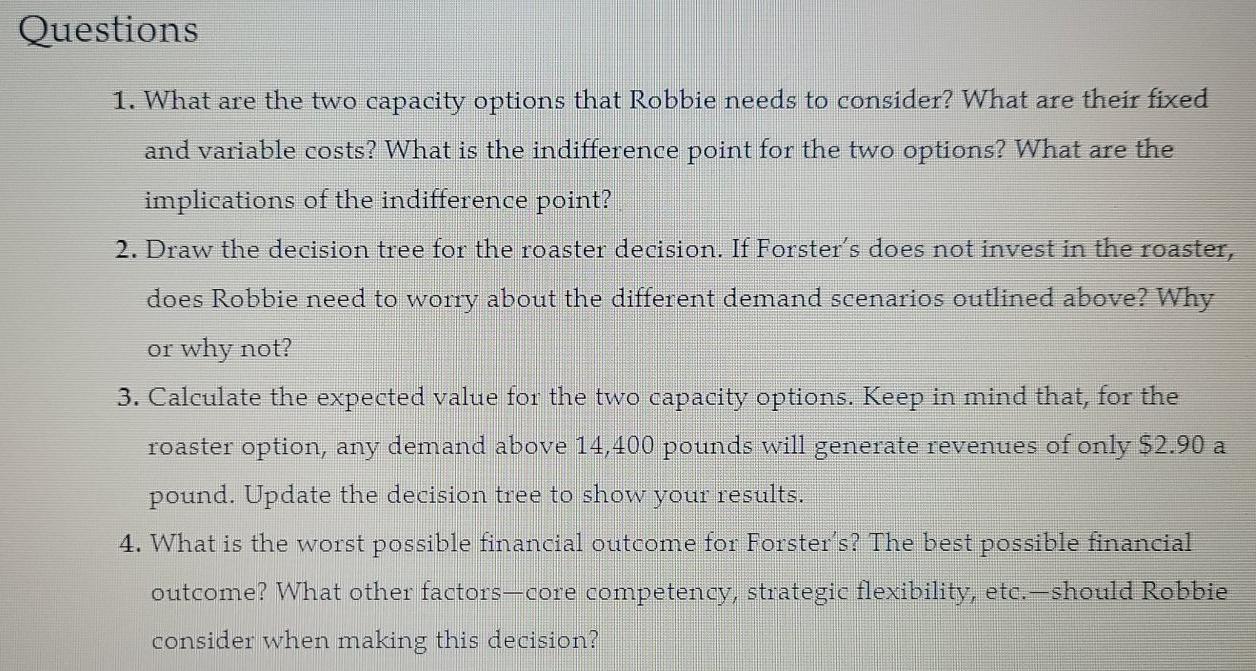 Case Study Forster's Market Introduction