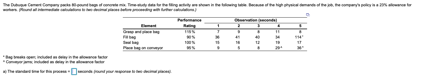 b. The number of observations that are required