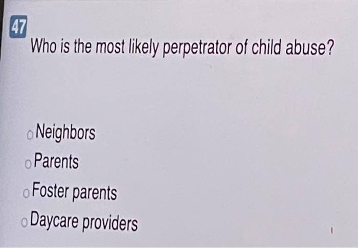 45 What trend relates to the finding that