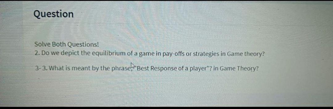 Question Solve Both Questions! 2. Do we depict