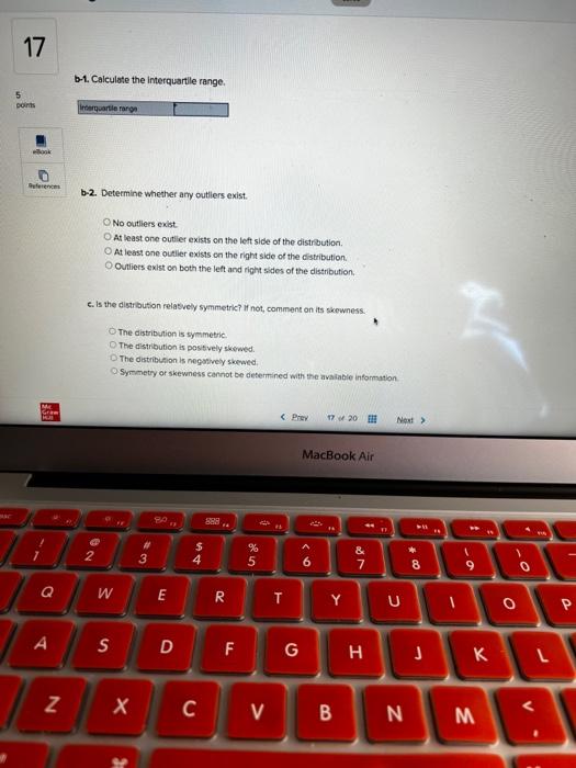 17 Consider the following five-point summary for