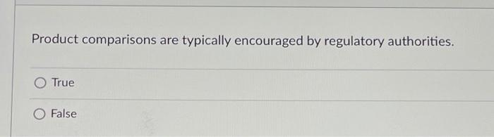 Product comparisons are typically encouraged by