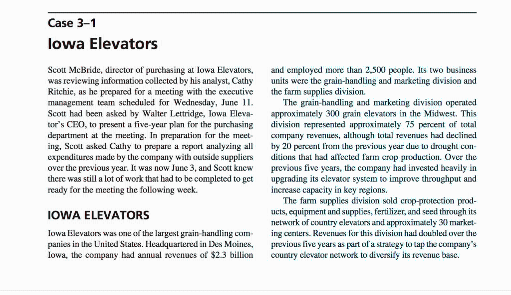 1) If you were in the position of Scott McBride,