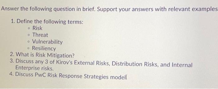 describe each answer in detile there are 4