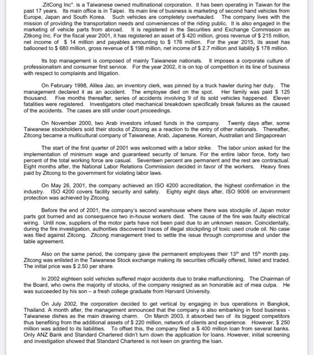 ZitCong Inc. is a Taiwanese owned multinational