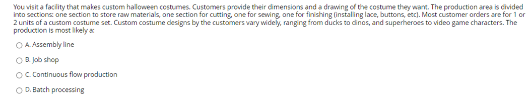 You visit a facility that makes custom halloween