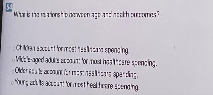 54 What is the relationship between age and