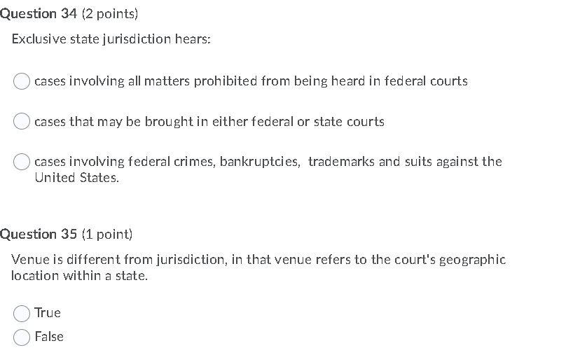 Question 33 (2 points) The Johnsons are in an