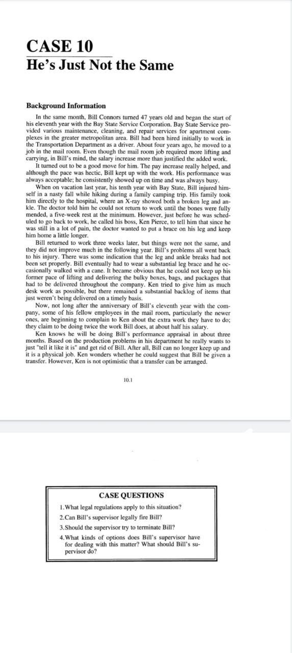 CASE 10 He's Just Not the Same Background