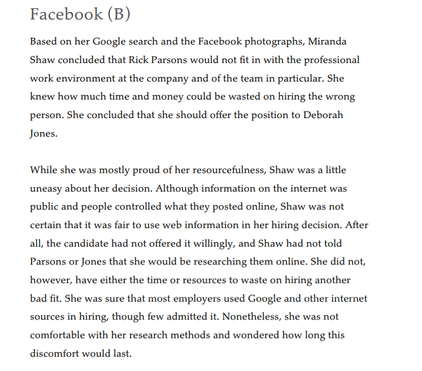 Please read the short case study and help me