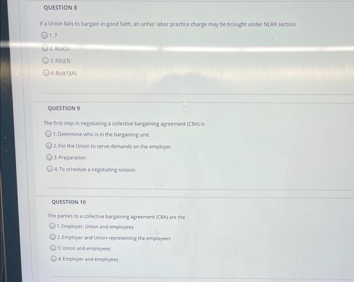 A collective bargaining agreement (CBA) does not