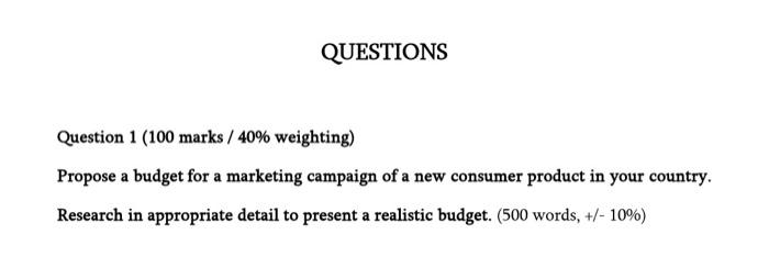 please read the question well QUESTIONS Question