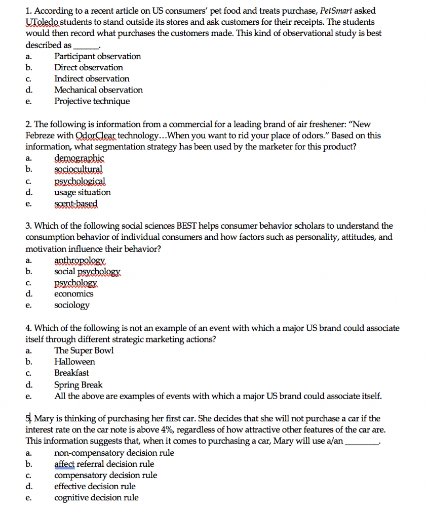 1. According to a recent article on US consumers'