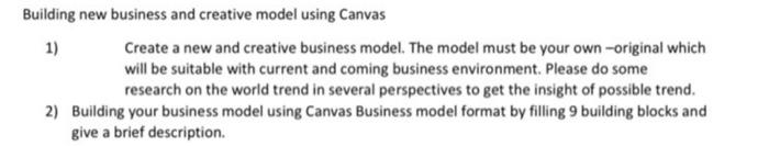 Building new business and creative model using