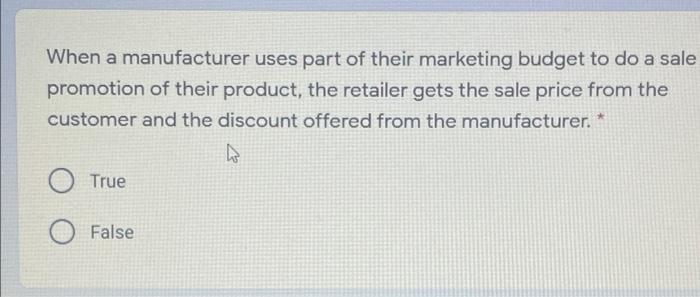 When a manufacturer uses part of their marketing